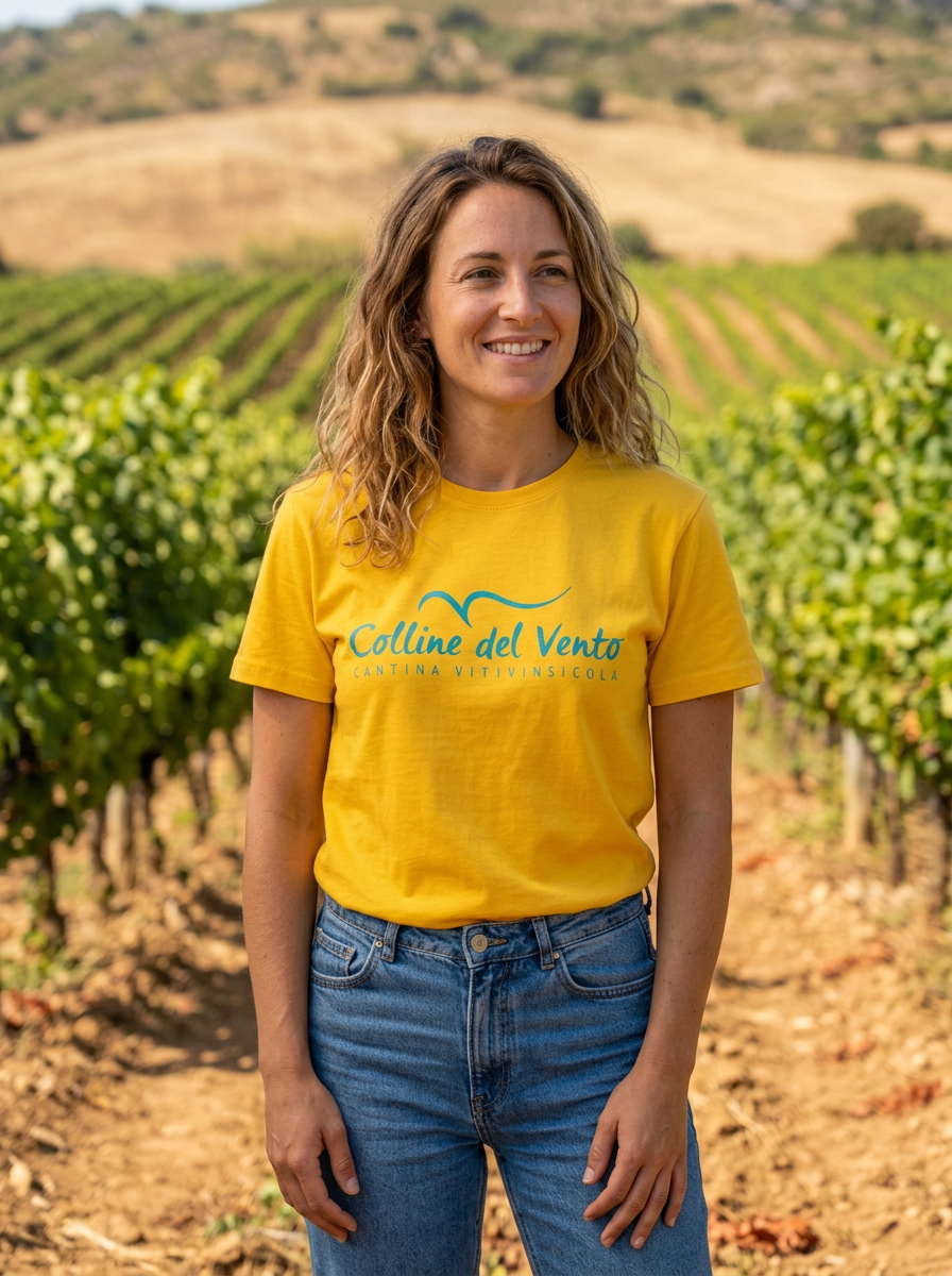 T-shirt Dolce far niente gialla in cotone 100% per stile mediterraneo e comfort