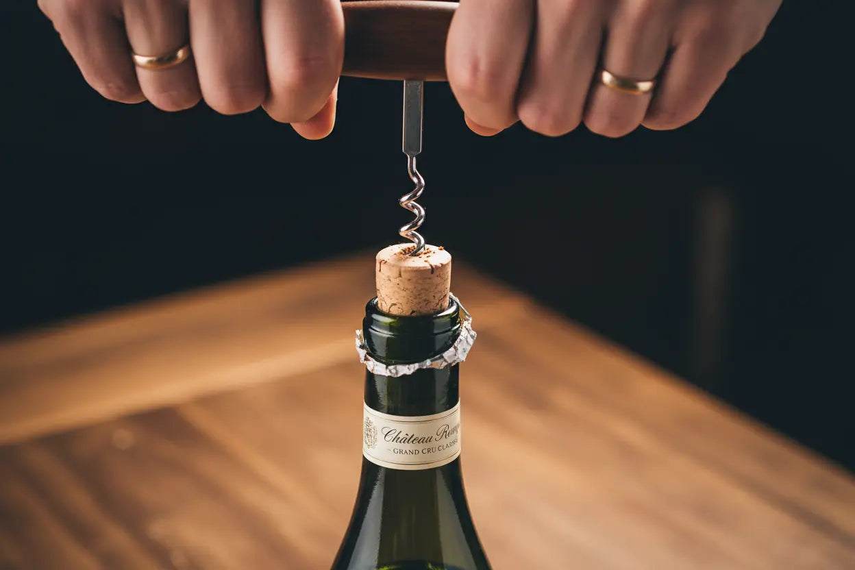 Metodo con chiave per aprire bottiglia di vino senza cavatappi