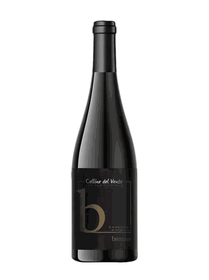 Bottiglia di Brennas Cannonau di Sardegna vino rosso granato intenso di qualità D.O.C.