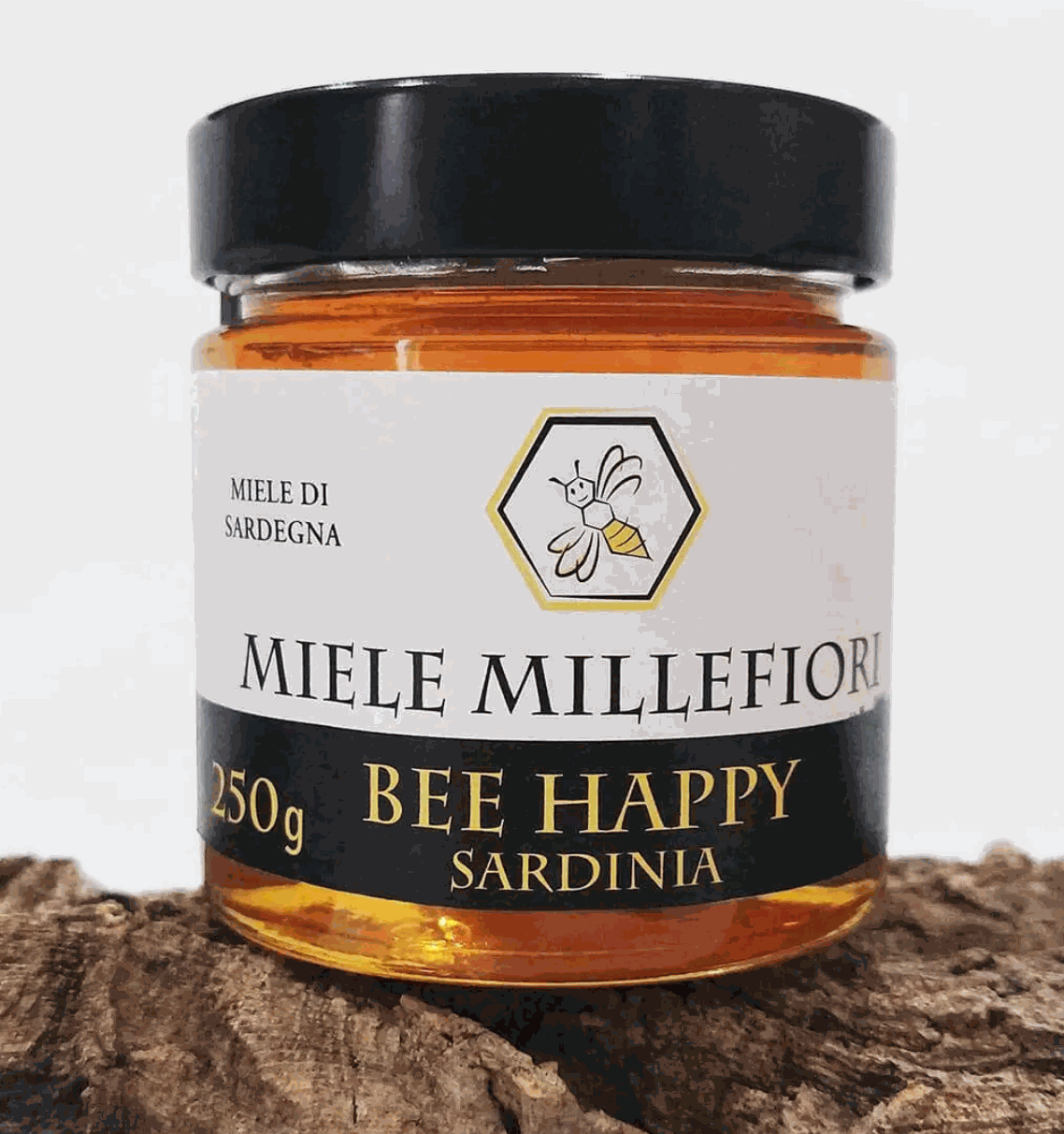 Jar of Miele di Millefiori honey showcasing unique Sardinian floral origins and seasonal natural essence