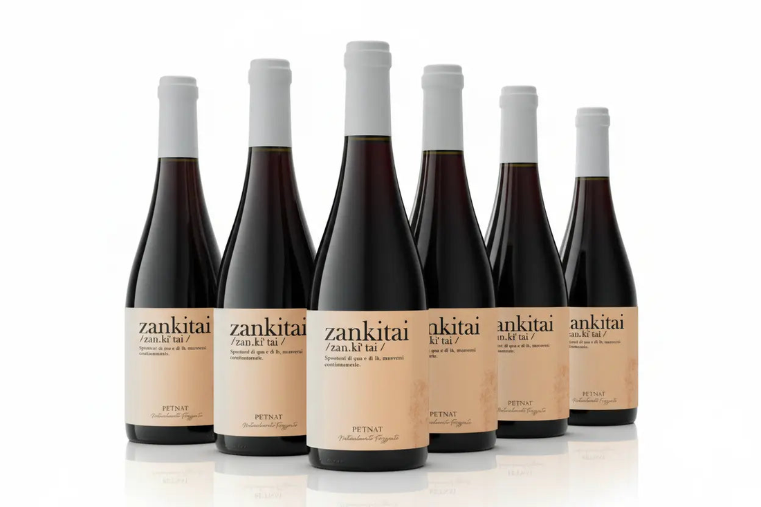 Confezione da 6 bottiglie di Zankitai Pet Nat Orange vino naturale arancione frizzante artigianale