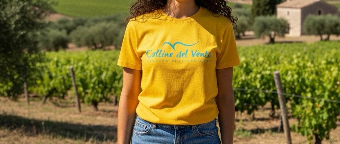 T-shirt Dolce far niente gialla in cotone 100% stile casual e comfort estivo